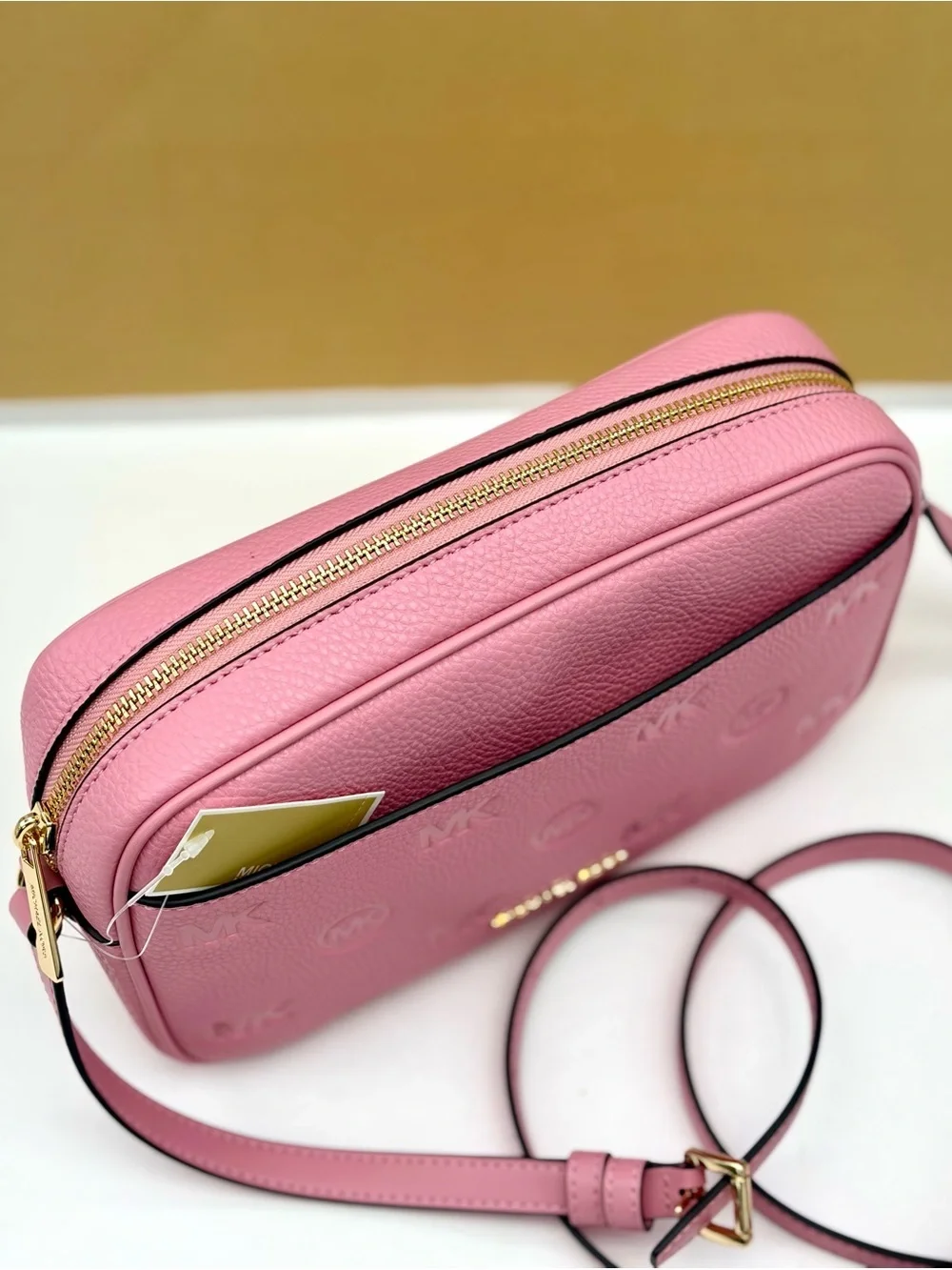 Michael Kors JET SET TRAVEL LARGE LOGO DEBOSSED CAMERA CROSSBODY BAG NWT